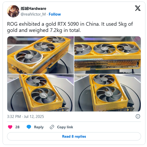 Card đồ họa đắt nhất thế giới: Bọc gần 5 kg vàng, giá lên tới nửa triệu USD - Ảnh 2.
